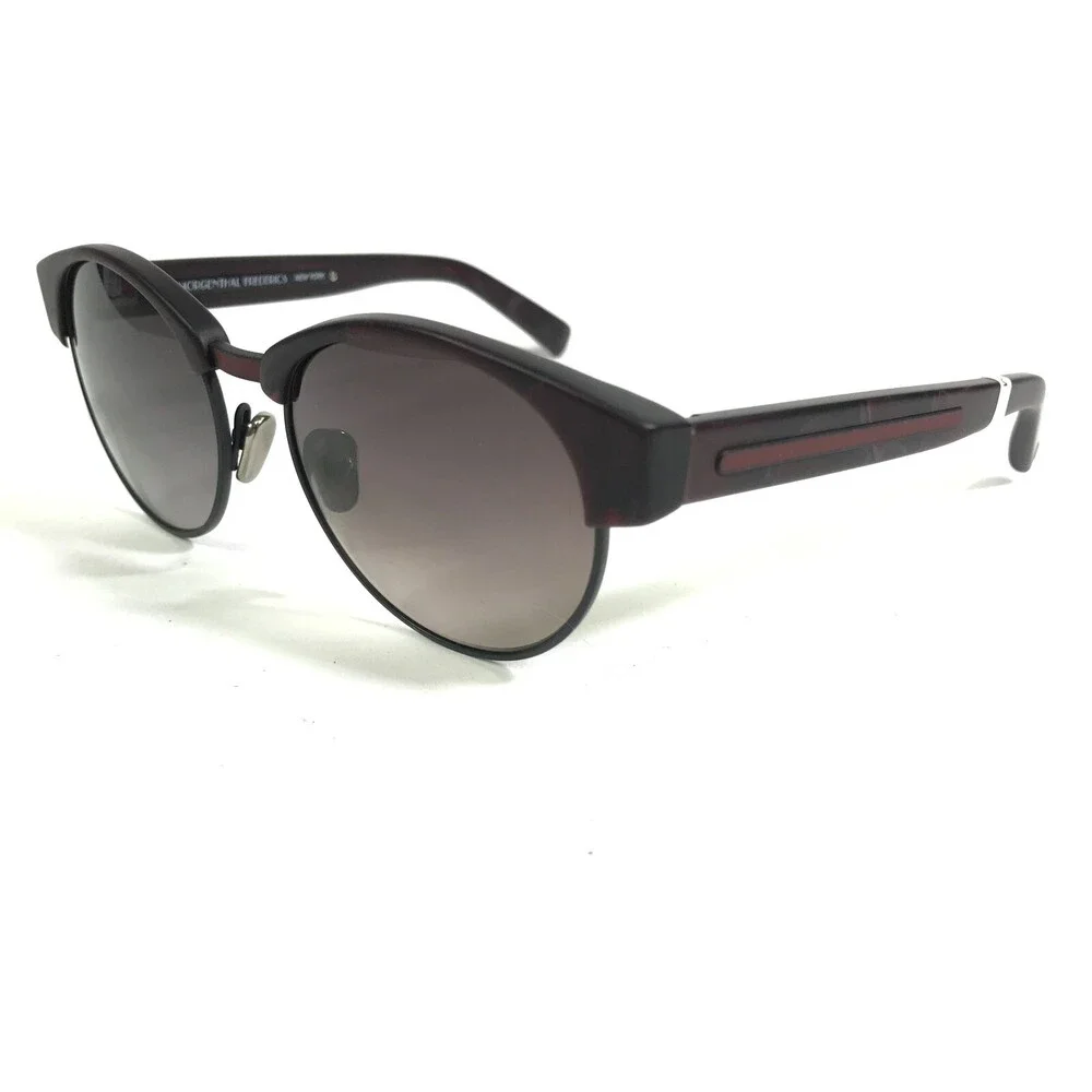 Morgenthal Frederics Sunglasses 816 GEOFF Black Purple Round w/ Purple Lenses